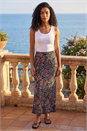 Pink Floral Print Stretch Panel Skirt , Image 2 of 4