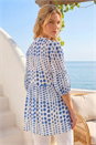 Blue Spot Print Tunic Top, Image 3 of 4