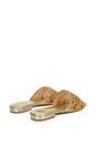 Gold 'Ziva' Embroidered Sequin Slip On Slider Sandals, Image 4 of 6
