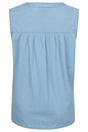 Light Blue Tuscany Chambray Sleeveless Shirt, Image 2 of 4