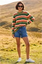Orange Stripe Soft Knit Jumper, Image 2 of 4