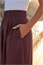Purple Dusk Cotton Poplin Midi Skirt , Image 4 of 5