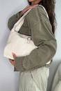 Beige Classic Sleek Shoulder Bag, Image 3 of 4