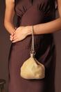 Gold Lore Diamante Pouch Bag with Chain Detail Handle, Image 2 of 6