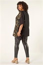 Gold Curve Zig Zag Sequin Overlay Top, Image 4 of 8