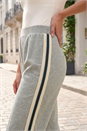 Grey Petite Side Stripe Ponte Trouser, Image 4 of 4