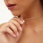 Silver Four Leaf Clover Sterling Silver Necklace - White, Image 3 of 5