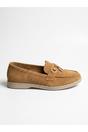 Camel iKrush Camel Camille Womens Suede Padlock Charm Loafers, Image 4 of 4