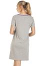 Grey Short Sleeve Cat Print Nightdress, Image 2 of 4