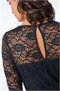 Black Sweetheart Lace Neck Midi Dress, Image 1 of 5