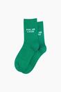 Green Ask Me Later Combed Cotton Glitter Socks, Image 3 of 4
