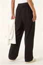 Black Petite Corduroy Drawstring Trouser, Image 3 of 5