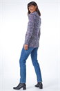 Purple Cowl Neck Tape Yarn Jumper, Image 3 of 5