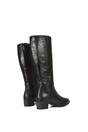 Black ‘Anne’ Knee High Boots with Low Block Heel, Image 4 of 6