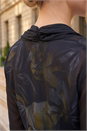 Black Ruched Hem Chiffon Bolero, Image 4 of 4