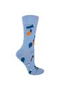 Blue 1 Pack Novelty Cotton Blue Vegetable Vegan Socks, Image 1 of 4