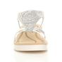 Silver AJVANI Silver Flatform Diamante T-Bar Slingback Sandals, Image 6 of 6