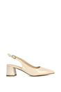 Beige 'Devon' Court Shoe Block Heels With Slingback, Image 1 of 6