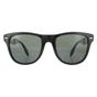 Black Rectangle Black Green Polarized Folding Wayfarer 4105 Sunglasses, Image 1 of 4