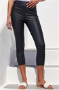 Black Metallic Coated Crop Jeggings, Image 2 of 4