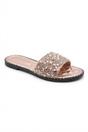 Cream iKrush Cream Sofie Embellished Slip On Sandals, Image 8 of 8