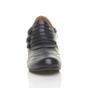 Navy Blue AJVANI Navy Blue Mid Heel Brogue Button Ankle Boots Shoe Boots, Image 6 of 6