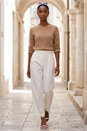 Camel Petite Button Cuff Jumper, Image 2 of 4