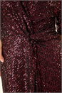 MAGENTA Sequin Twist Front Stretch Dress, Image 5 of 5