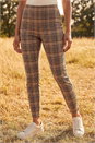 Brown Check Stretch Trouser, Image 2 of 4