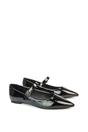 Black XY LONDON Black 'Aimee' Flat Mary Jane Ballerina Pumps, Image 3 of 5