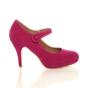 Fuchsia AJVANI Fuchsia High Heel Mary Jane Court Shoes, Image 2 of 6