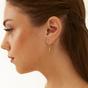 Gold Sterling Silver Safety Pin Earring, Image 2 of 4