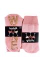 Pink 1 Pack Ladies Novelty Wine Slipper Socks with Cork Grips, Image 2 of 3