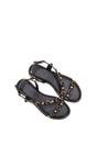 Black XY LONDON Black Flat Slingback Sandals With Studded Pearls, Image 6 of 6