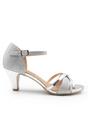 Silver 'Artemis' Mid High Heels, Image 2 of 5