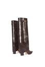 Brown 'Rayna' Block Heel Knee High Foldover Boots With Pointed Toe, Image 4 of 5