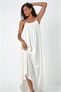Ivory  Dusk Woven Strappy Maxi Dress, Image 3 of 5