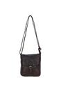 Dark Brown Real Leather Small Luxurious Flight Bag, Image 2 of 5