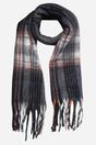 Black Tartan Tasselled Winter Scarf, Image 1 of 2