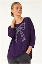 Purple Hotfix Embellished Bow Top, Image 1 of 5