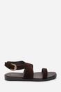 Dark Brown Where's That From Dark Brown Canopy Cross Over Strap Sandal, Image 2 of 7