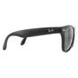 Black Rectangle Black Green Polarized Folding Wayfarer 4105 Sunglasses, Image 4 of 4