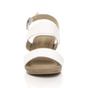 White AJVANI White Mid Wedge Heel Strappy Slingback Sandals, Image 6 of 6