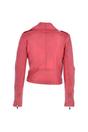 Raspberry 'Brooklyn' Short Leather Biker Jacket, Image 3 of 4