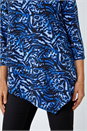 Blue Animal Asymmetric Layer Stretch Top, Image 5 of 5