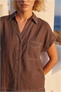 Chocolate Stitch Detail Shirt, Image 4 of 4