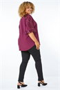 Maroon Curve Sequin Trim Top, Image 3 of 5