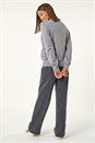 Grey Faux Fur Funnel Neck Zip Jacket, Image 3 of 7