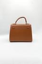 Brown Top Handle Satchel Tote Bag, Image 4 of 5