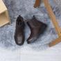 Brown AJVANI Brown Low Wedge Comfort Ankle Chelsea Boots, Image 4 of 6